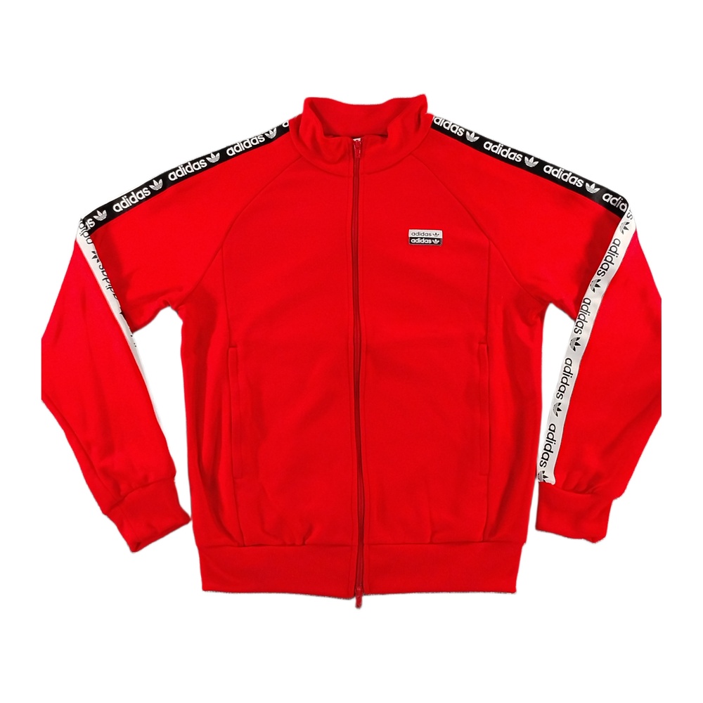 Adidas Originals Trefoil Tape Track Jacket Mens M Full Zip Logo Striped Sport
